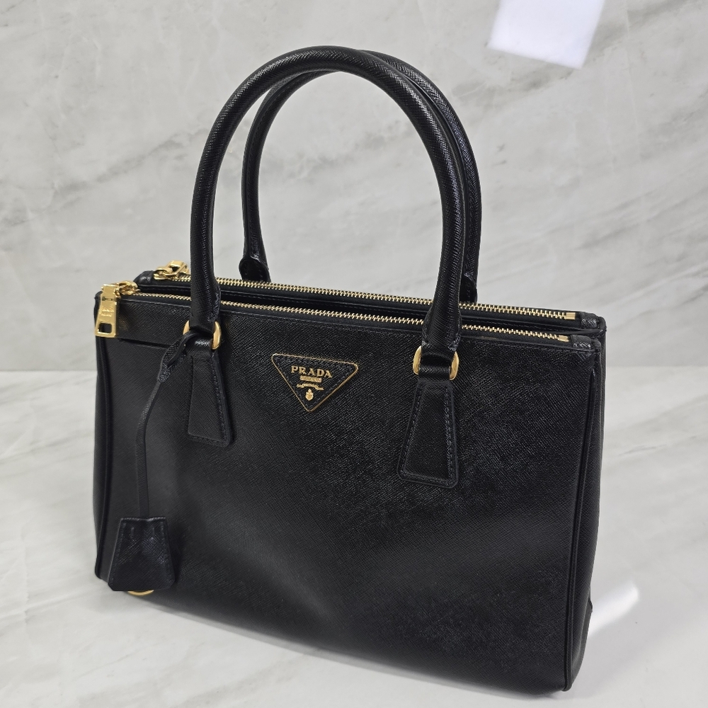 Prada City Calf Black Saffiano Leather Women's Bag